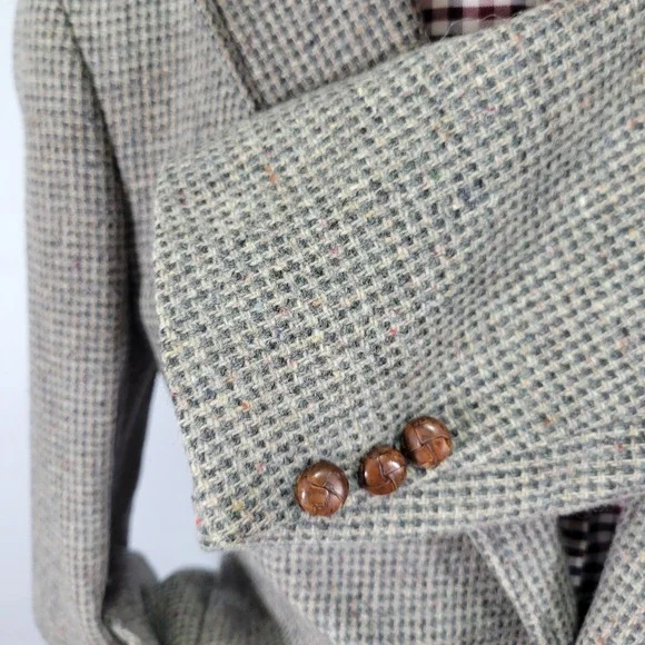 VTG Levi's Stratus Men's Tweed Sport Coat Blazer‎ Two Button Brown Wool Size 44L